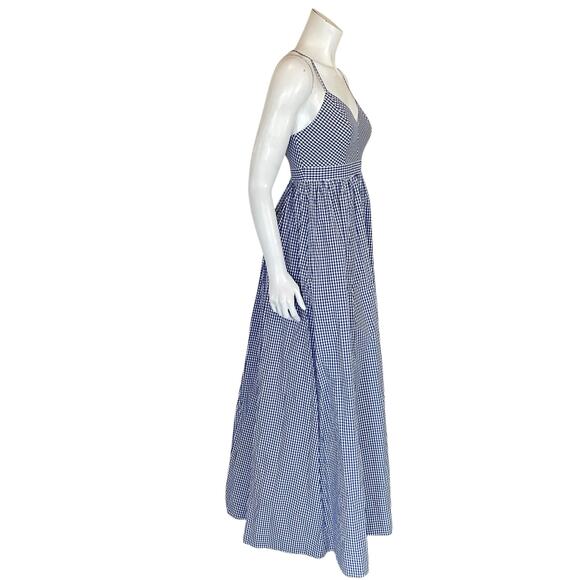 J. Crew | Women's Blue and White Maxi Gingham Dress with Tags | Size: 2 - Picture 3 of 7